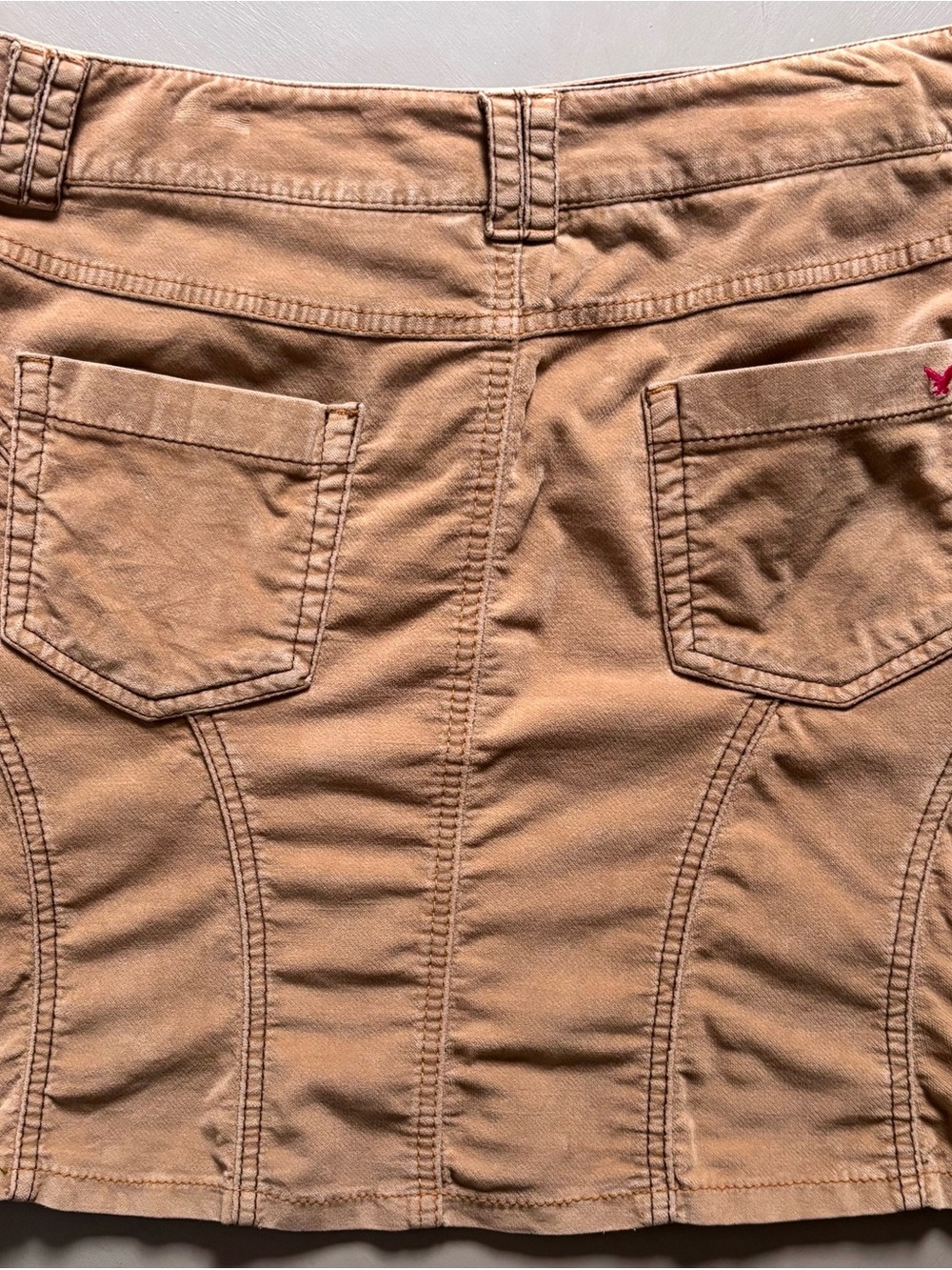 American Eagle AEO Deadstock Early 2000s Velour Low Rise Stretch Mini Skirt - Picture 8 of 9
